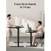 imageTotnz Electric Standing Desk Height Adjustable Sit Stand up Desk LShaped Memory Home Office Desk With Hook 55 x 34 inch Black