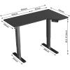 imageTotnz Electric Standing Desk Height Adjustable Sit Stand up Desk LShaped Memory Home Office Desk With Hook 55 x 34 inch Black