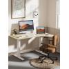 imageTotnz Electric Standing Desk Height Adjustable Sit Stand up Desk LShaped Memory Home Office Desk with Hook 55 x 34 inchMaple