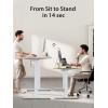 imageTotnz Electric Standing Desk Height Adjustable Sit Stand up Desk LShaped Memory Home Office Desk with Hook 55 x 34 inchMaple