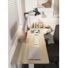 imageTotnz Electric Standing Desk Height Adjustable Sit Stand up Desk LShaped Memory Home Office Desk with Hook 55 x 34 inchMaple