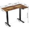 imageTotnz Electric Standing Desk Height Adjustable Sit Stand up Desk LShaped Memory Home Office Desk with Hook 55 x 34 inchRustic