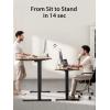 imageTotnz Electric Standing Desk Height Adjustable Sit Stand up Desk LShaped Memory Home Office Desk with Hook 55 x 34 inchRustic
