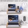 imageTotnz Lap Desk Home Office Laptop Desk Fits up to 17 inches with Mouse Pad Wrist Pad Tablet Pen ampamp Phone Holder Laptop Stand for Reading Writing and Working Wood Grain TZLD3Wood Grain