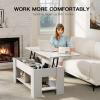 imageTotnz Lift Top Coffee Table 39in Living Room Tables with Hidden Compartment and Storage Shelf Solid Wood Coffee Table for Living Room