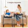 imageTotnz TV Tray Table Folding TV Dinner Table Comfortable Folding Table with 3 Tilt Angle Adjustments for Eating Snack Food Stowaway Laptop Stand 2 PackBlack