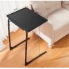 imageTotnz TV Tray Table Folding TV Dinner Table Comfortable Folding Table with 3 Tilt Angle Adjustments for Eating Snack Food Stowaway Laptop Stand Black