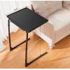 imageTotnz TV Tray Table Folding TV Dinner Table Comfortable Folding Table with 3 Tilt Angle Adjustments for Eating Snack Food Stowaway Laptop StandBlack