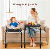 imageTotnz TV Tray Table Folding TV Dinner Table Comfortable Folding Table with 3 Tilt Angle Adjustments for Eating Snack Food Stowaway Laptop StandBlack