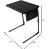 imageTotnz TV Tray Table Folding TV Dinner Table Comfortable Folding Table with 3 Tilt Angle Adjustments for Eating Snack Food Stowaway Laptop StandBlack