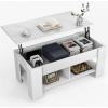 imageTotnz Lift Top Coffee Table 39in Living Room Tables with Hidden Compartment and Storage Shelf Solid Wood Coffee Table for Living Room
