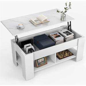 imageTotnz Lift Top Coffee Table 39in Living Room Tables with Hidden Compartment and Storage Shelf Solid Wood Coffee Table for Living Room