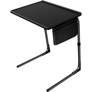 imageTotnz TV Tray Table Folding TV Dinner Table Comfortable Folding Table with 3 Tilt Angle Adjustments for Eating Snack Food Stowaway Laptop StandBlack